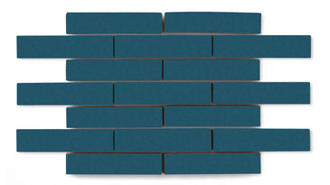 1x4 Half Offset Sheeted Original Ceramic Mosaic Tile in Adriatic Sea Matte