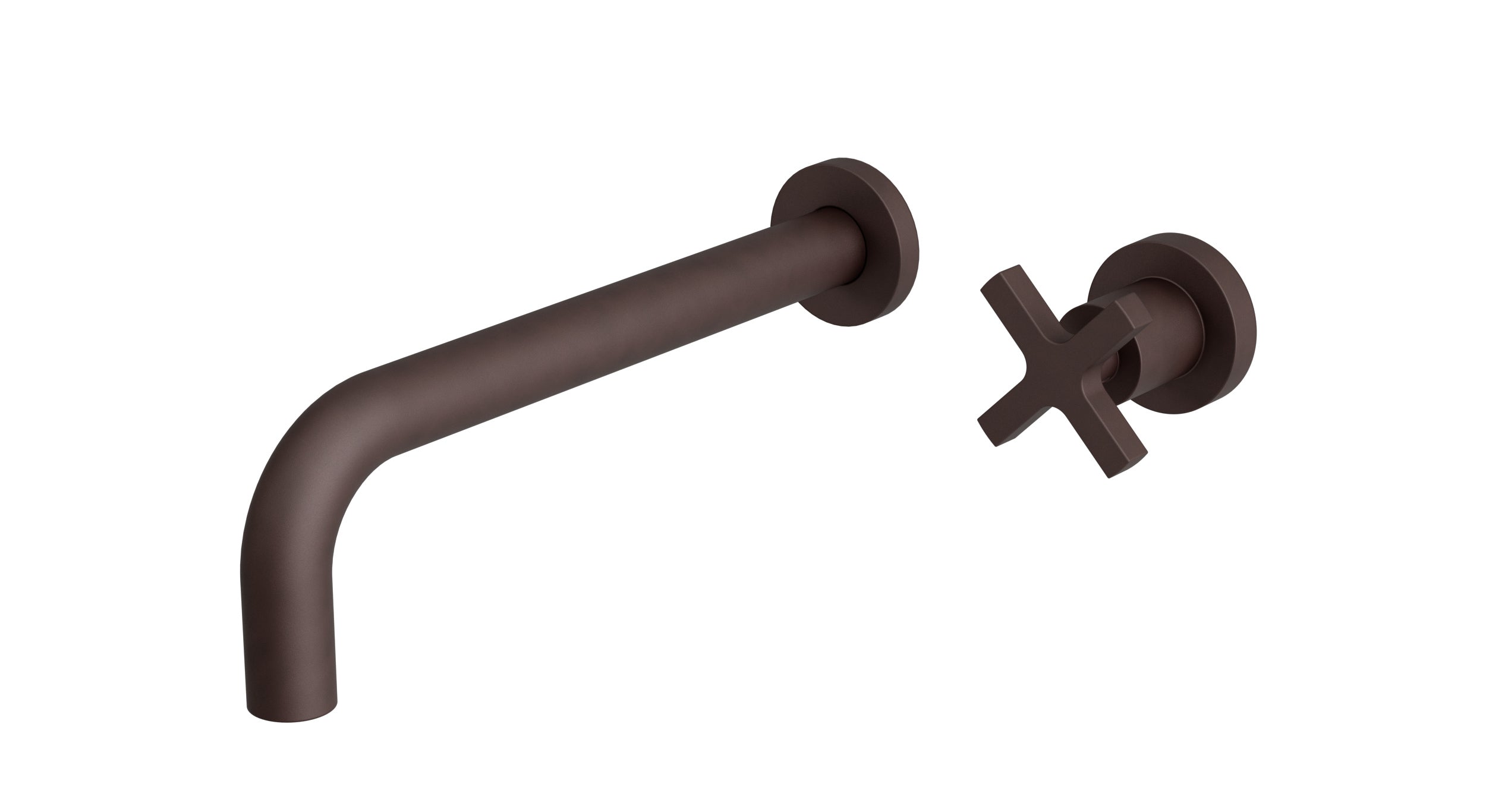 Flatiron One Handle Wall Mount 10" Lavatory Faucet with Linear Cross Handle