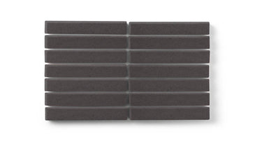 1x6 Straight Set Sheeted Original Ceramic Mosaic Tile in Carbon Matte