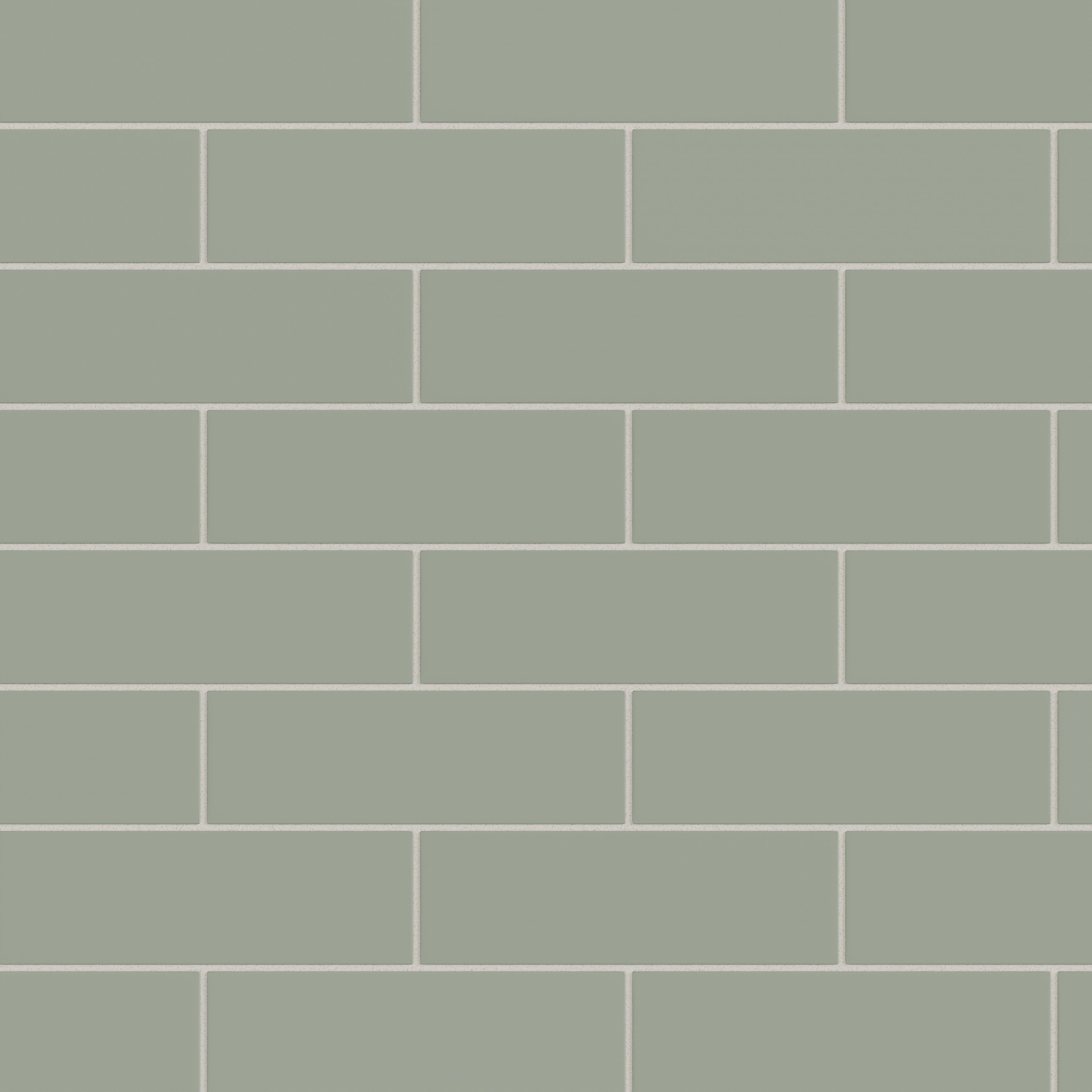 3x9 Natural Press Ceramic Tile in Terre Verte Matte