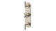 Contour Three Handle Wall Mount Shower Trim with Soft Cross/Soft Lever Handles in French Nickel