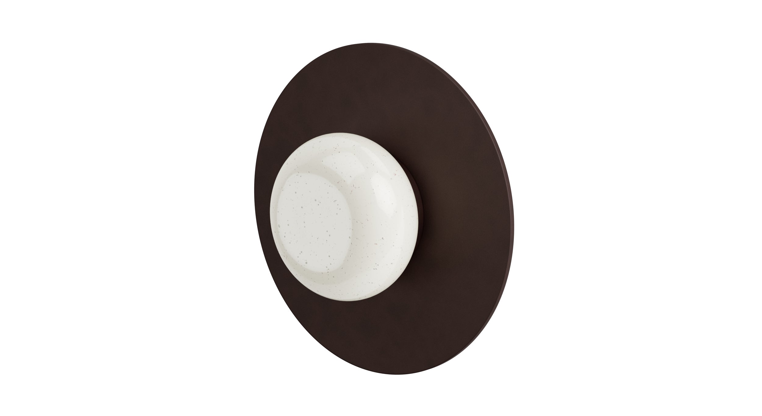 Foundry One Handle Wall Mount Shower Trim with Pebble Ceramic Knob Handle in Architectural Copper