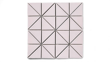3" Triangle Sheeted - Quadrant Original Ceramic Mosaic Tile in Evening Glow Gloss