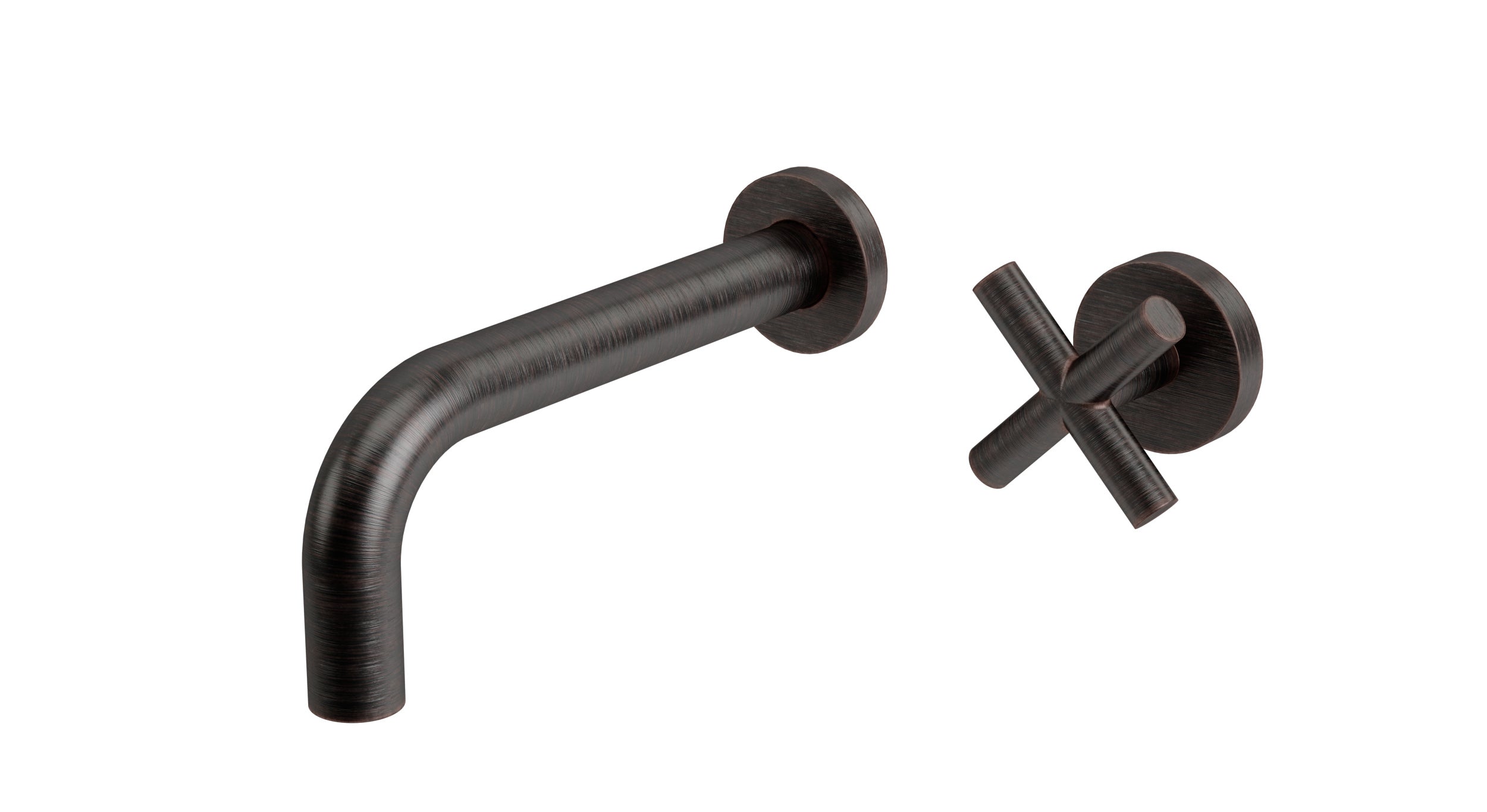 Contour One Handle Wall Mount 7.5" Lavatory Faucet with Soft Cross Handle