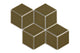Large Diamond Original Ceramic Tile in Chaparral Gloss