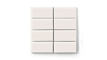 2x4 Straight Set Sheeted Original Ceramic Mosaic Tile in Feldspar Gloss