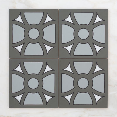 8x8 Handpainted Sample Arlington  in Grey Motif