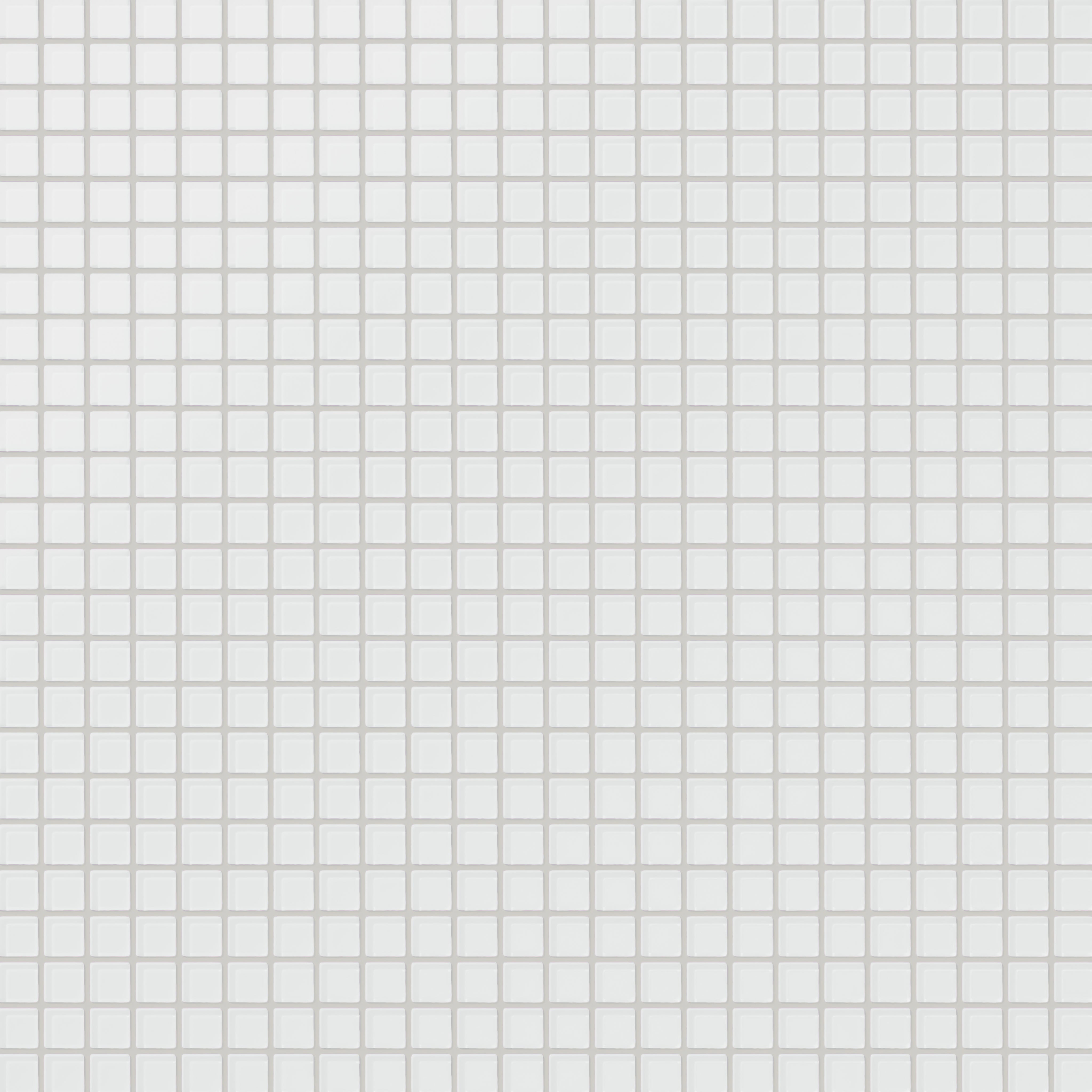 1x1 Straight Set Sheeted Glass Mosaic Tile in Egret Matte