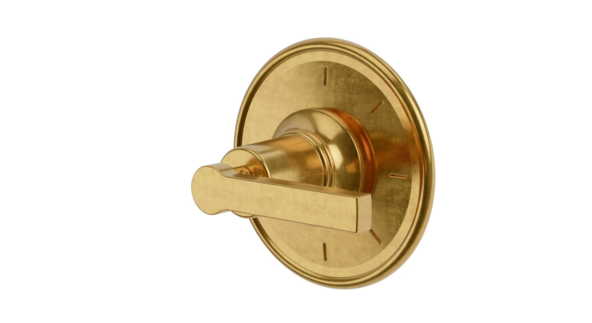 Emerson One Handle Wall Mount Shower Trim with Classic Lever Handle in French Brass