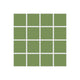 2x2 Straight Set Sheeted Original Ceramic Mosaic Tile in Kelp Matte