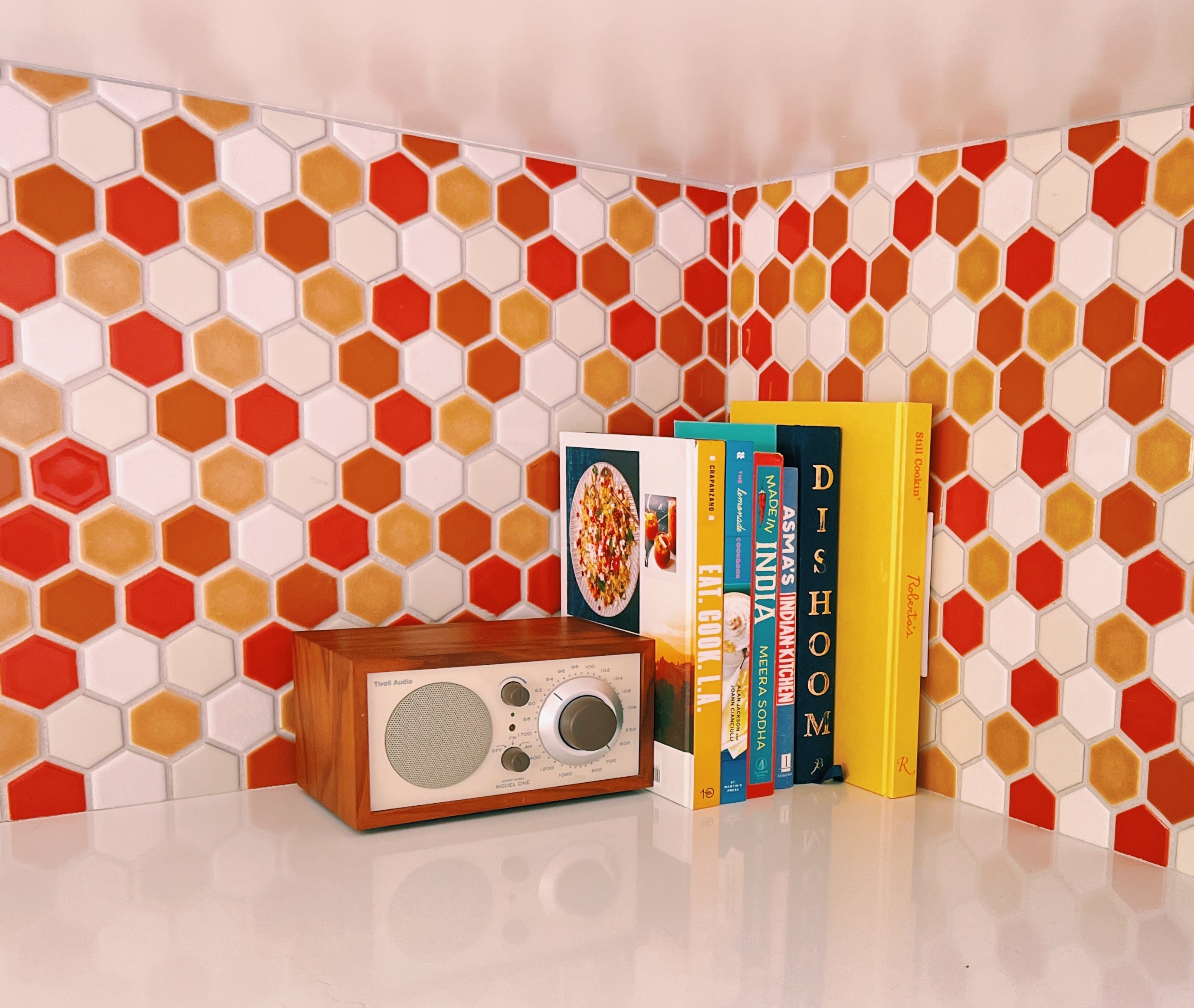 2" Hexagon Sheeted Original Ceramic Mosaic Tile in Haystack Gloss