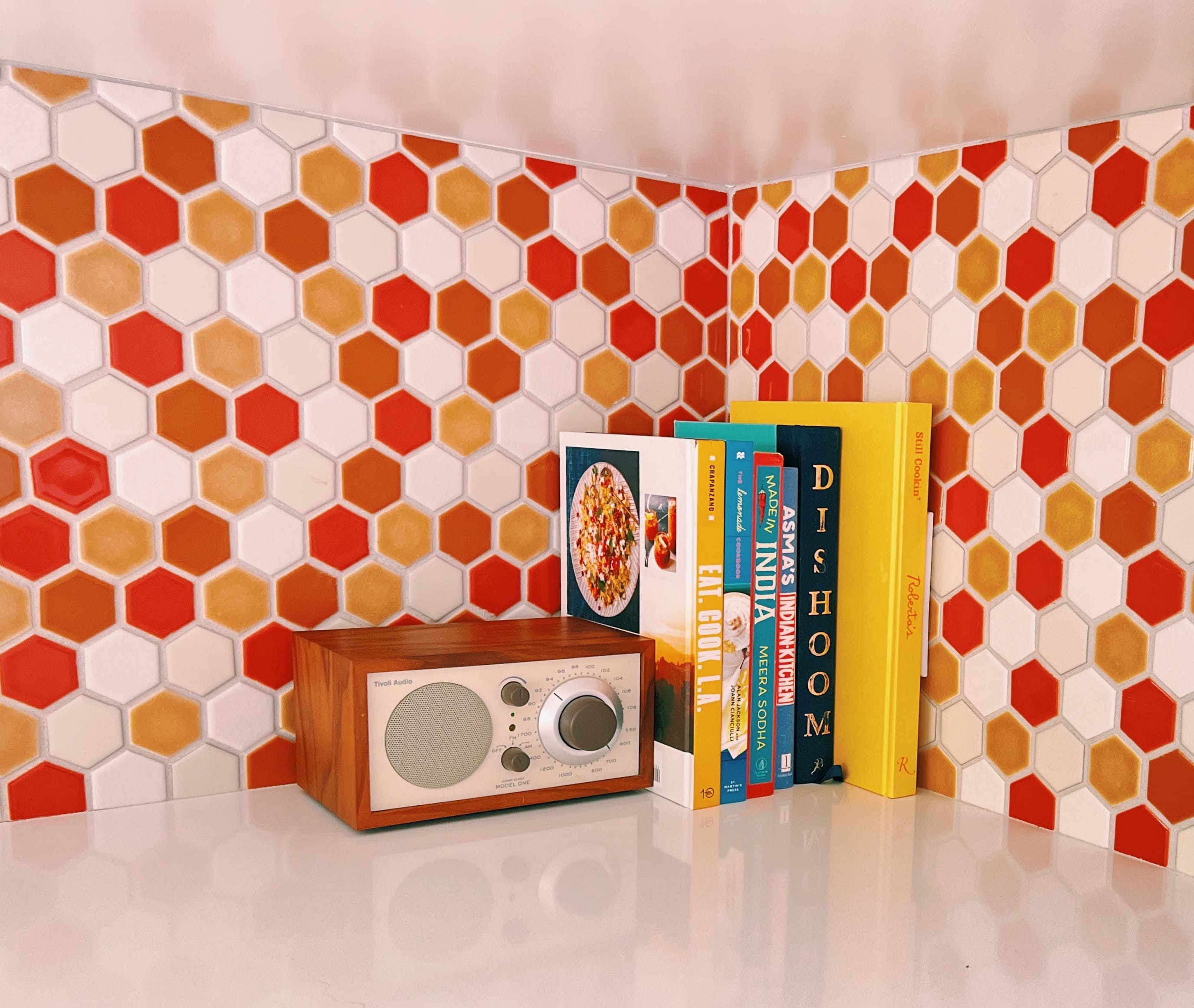 2" Hexagon Sheeted Original Ceramic Mosaic Tile in Haystack Gloss