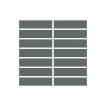 1x4 Straight Set Sheeted Original Ceramic Mosaic Tile in Flagstone Gloss
