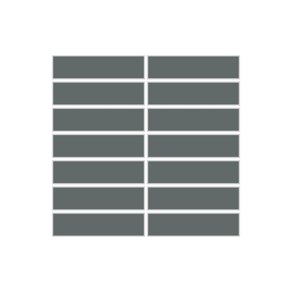 1x4 Straight Set Sheeted Original Ceramic Mosaic Tile in Flagstone Gloss