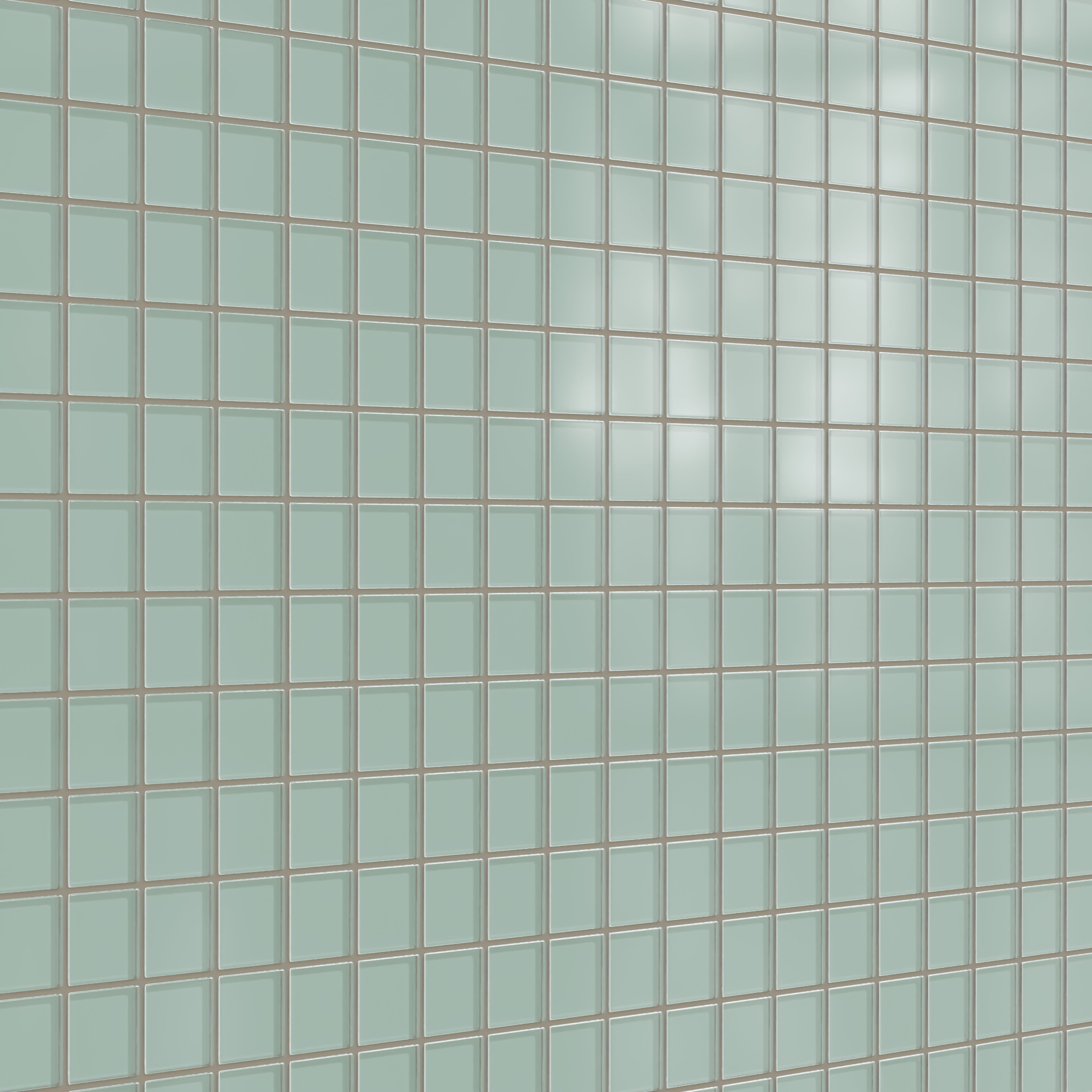 2x2 Straight Set Sheeted Glass Mosaic Tile in Kingfisher Matte