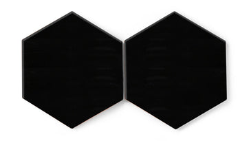 8" Hexagon Original Ceramic Tile in Raven Gloss