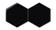 8" Hexagon Natural Press Ceramic Tile in Bone Black Gloss