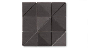 4" Triangle Original Ceramic Tile in Carbon Matte