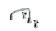 Emerson Two Handle Deck Mount Squaretop Bath Trim with Defined Cross Handles in Polished Chrome