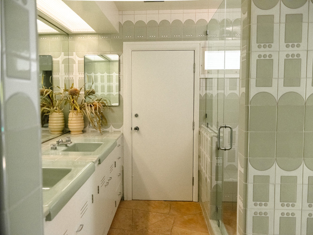 6x6 Handpainted Tile Dot Dash 3 in Plein Aire