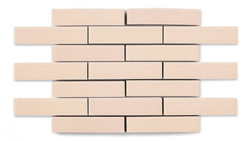 1x4 Half Offset Sheeted Original Ceramic Mosaic Tile in Tumbleweed Matte