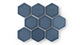 4" Hexagon Original Ceramic Tile in Slate Blue Gloss