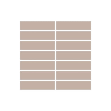1x4 Straight Set Sheeted Original Ceramic Mosaic Tile in Sweet Pea Matte