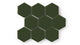 4" Hexagon Original Ceramic Tile in Hunter Green Matte