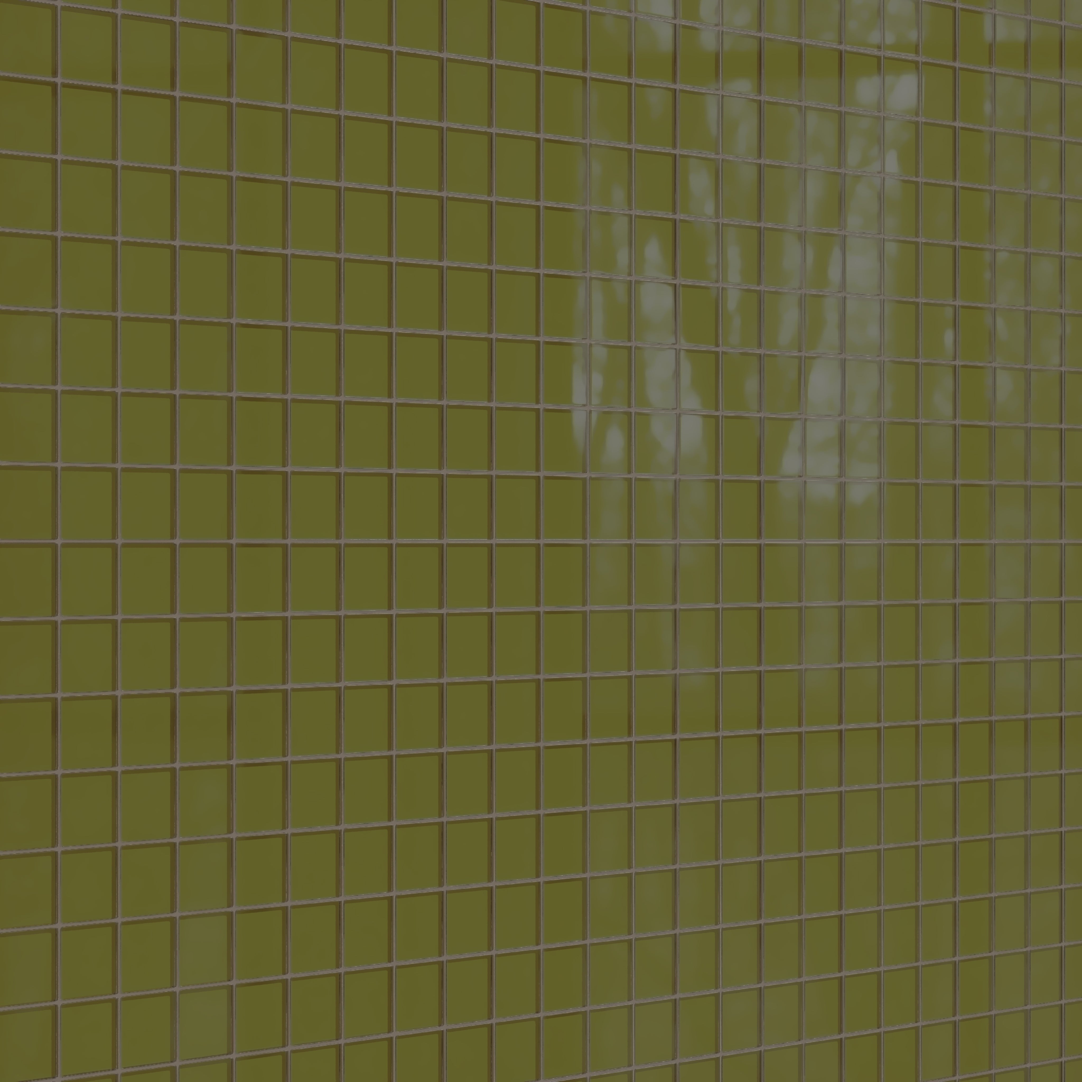3x3 Straight Set Sheeted Glass Mosaic Tile in Cormorant Gloss