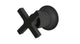 Emerson One Handle Wall Mount Diverter/Volume Control Shower Trim with Classic Cross Handle in Matte Black