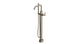 Contour One Handle Floor Mount Squaretop Bath Trim with Hand Shower and Soft Lever Handle in Polished Nickel