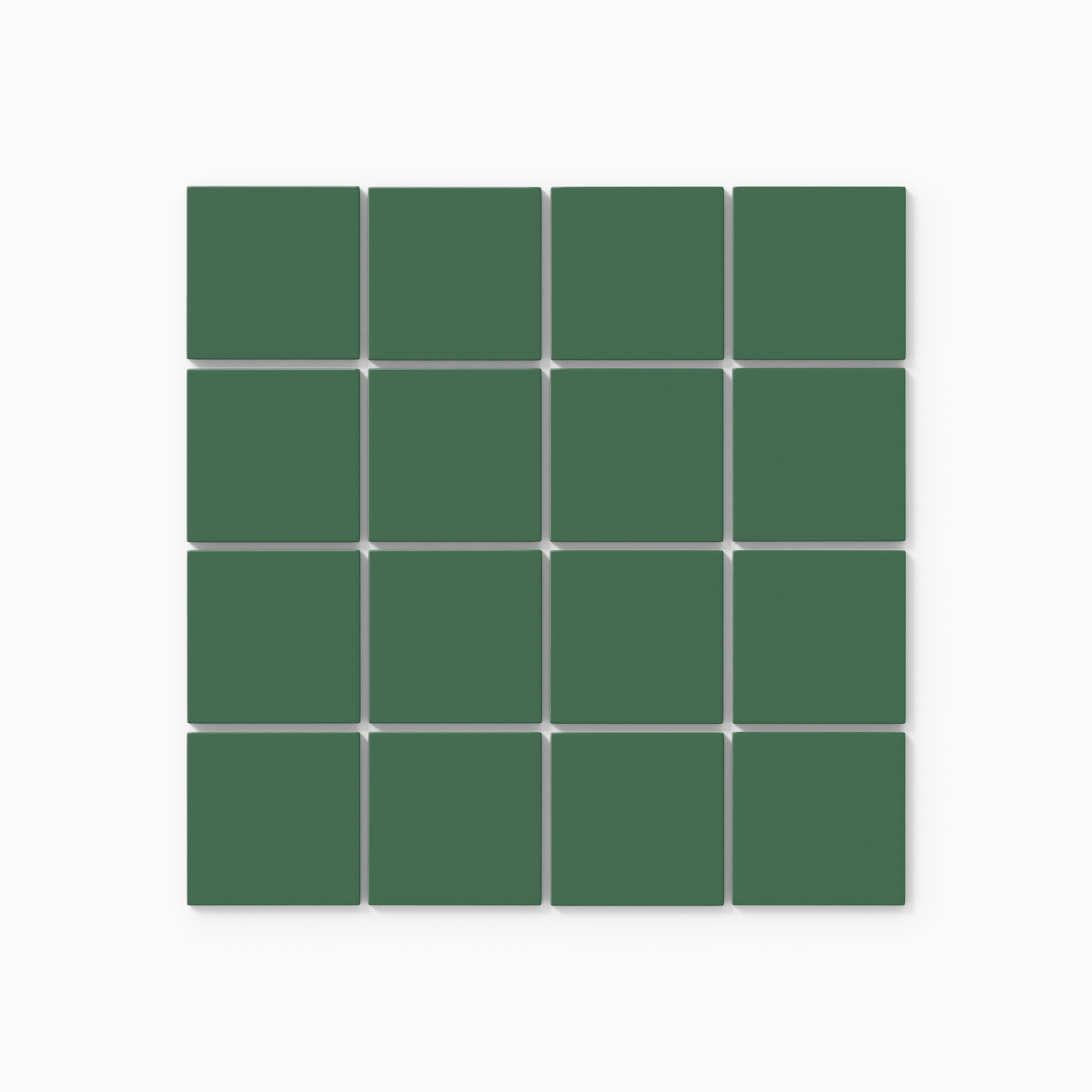 3x3 Straight Set Sheeted Natural Press Ceramic Mosaic Tile in Viridian Gloss