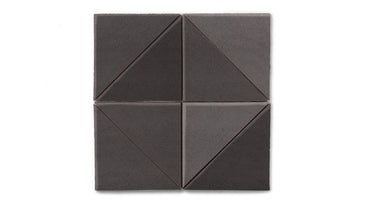 6" Triangle Original Ceramic Tile in Carbon Matte