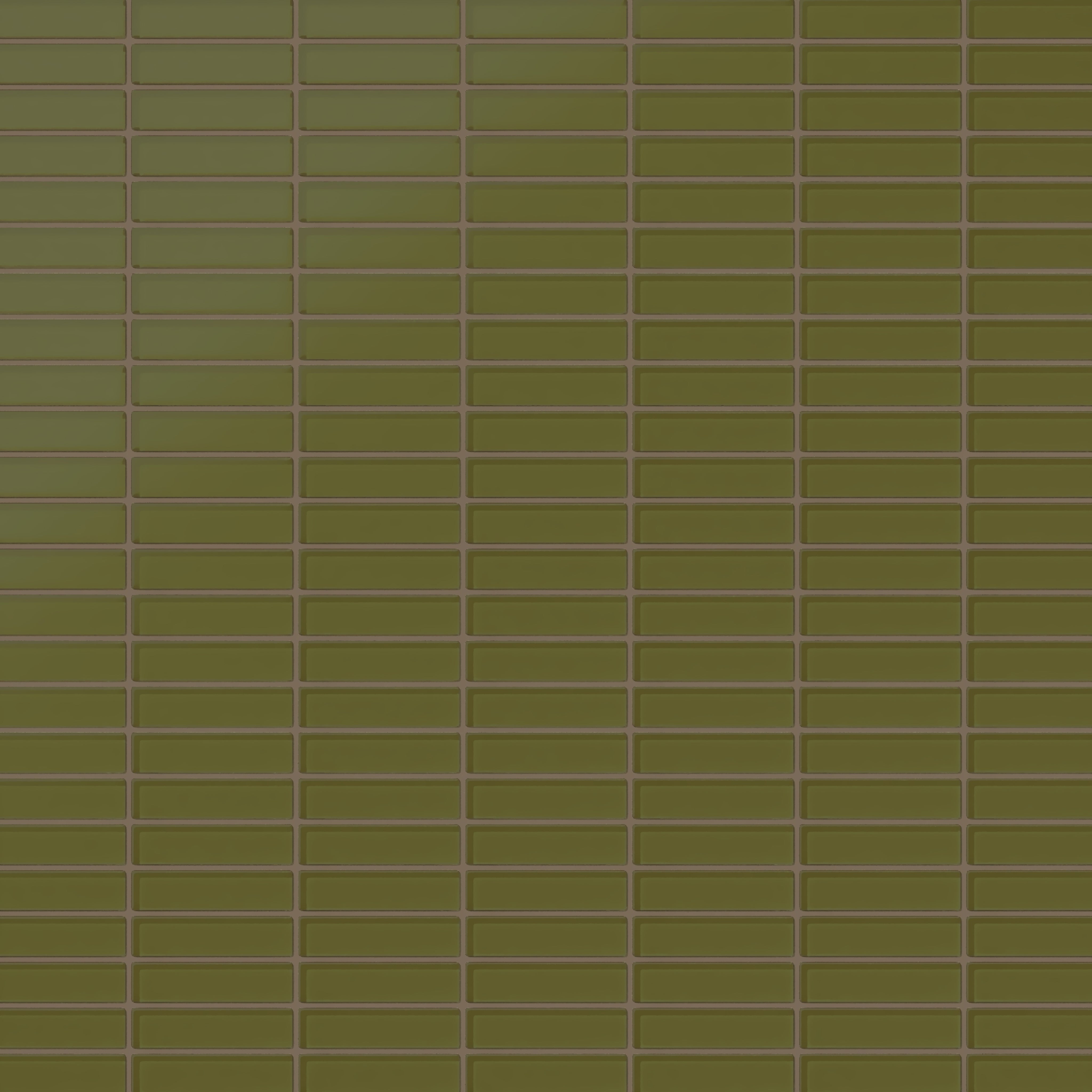 1x4 Straight Set Sheeted Glass Mosaic Tile in Cormorant Matte