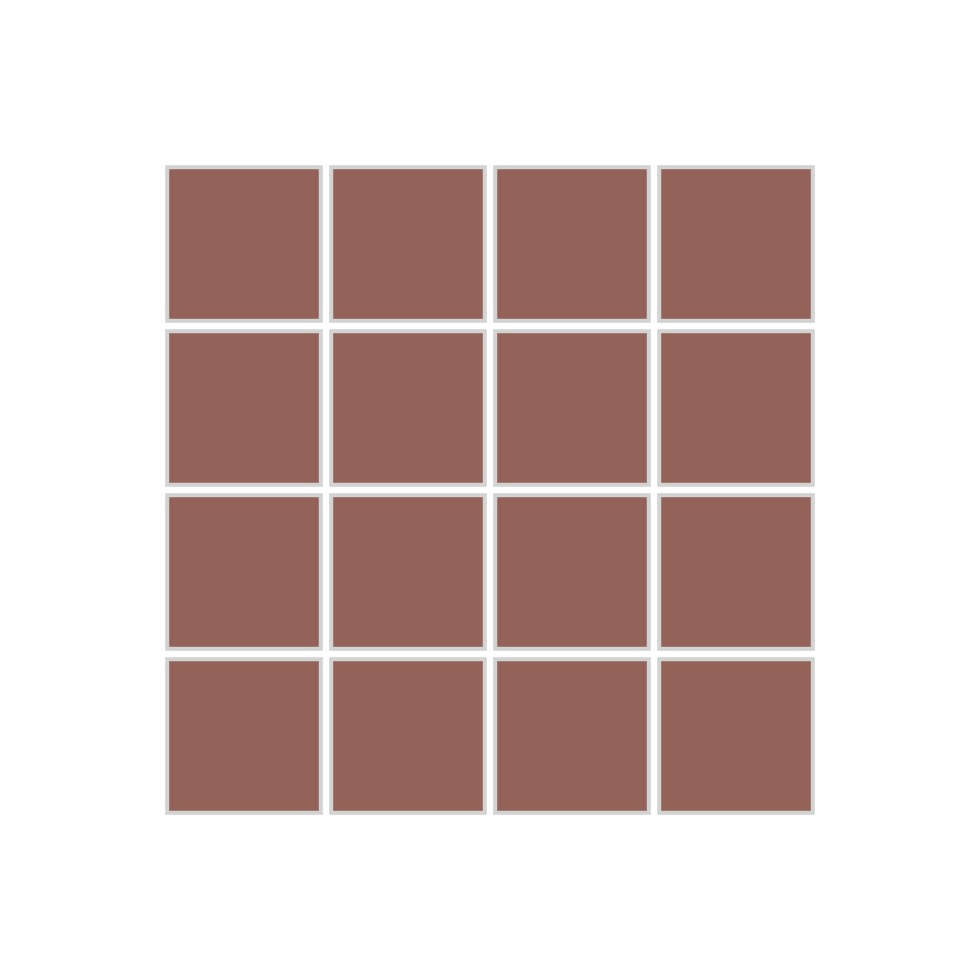 2x2 Straight Set Sheeted Original Ceramic Mosaic Tile in Mauve Matte