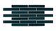 1x6 Half Offset Sheeted Original Ceramic Mosaic Tile in Caspian Sea Gloss