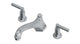 Emerson Two Handle Deck Mount Low Hexagon Bath Trim with Classic Lever Handles in Satin Chrome