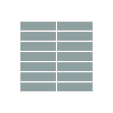 1x4 Straight Set Sheeted Original Ceramic Mosaic Tile in Overcast Matte