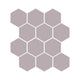 3" Hexagon Sheeted Original Ceramic Mosaic Tile in Dust Storm Matte