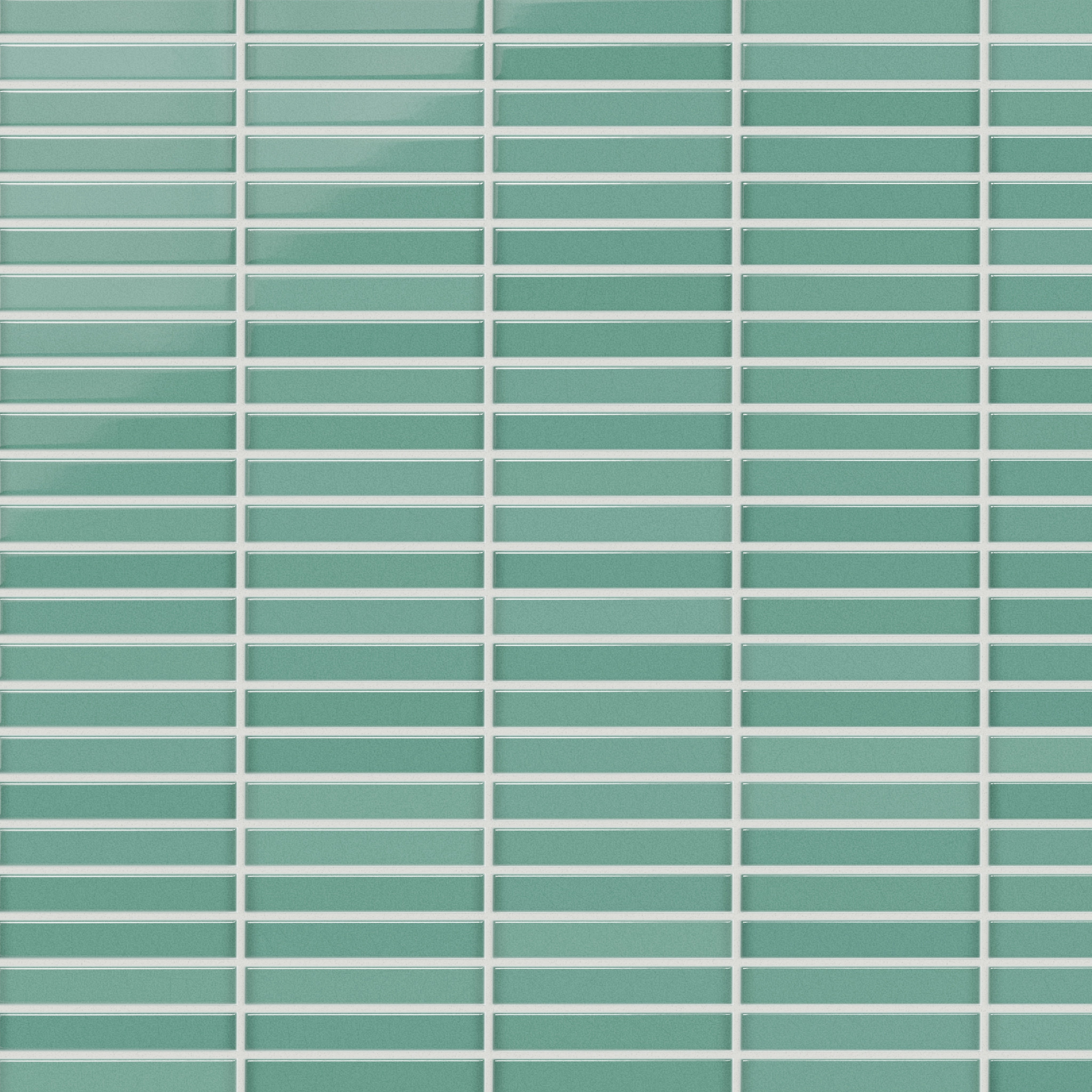 1x6 Straight Set Sheeted Original Ceramic Mosaic Tile in Amalfi Coast Gloss