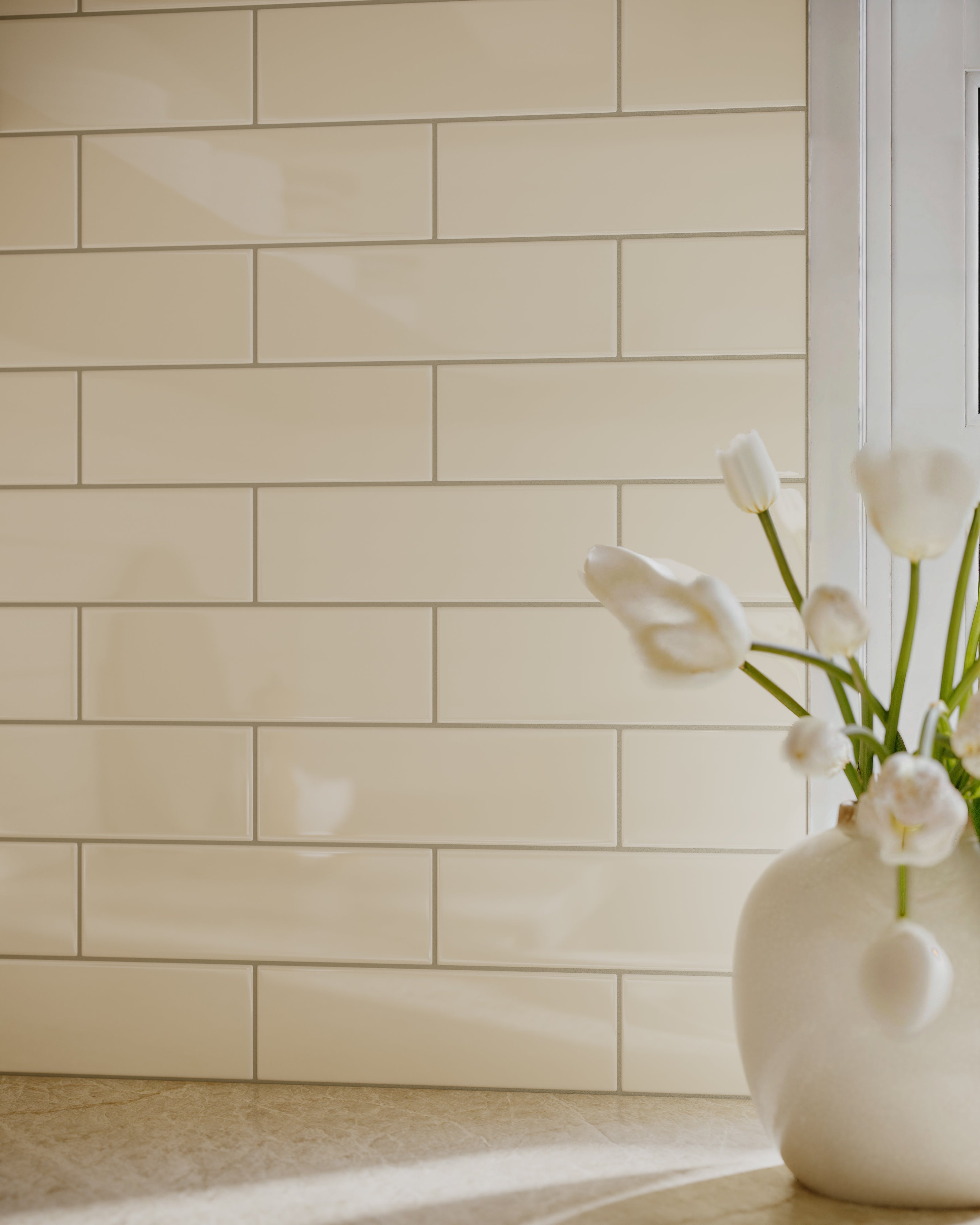 3x9 Natural Press Ceramic Tile in Salt Creek Gloss