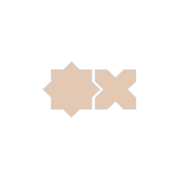 Mini Star & Cross Original Ceramic Tile in Tumbleweed Gloss