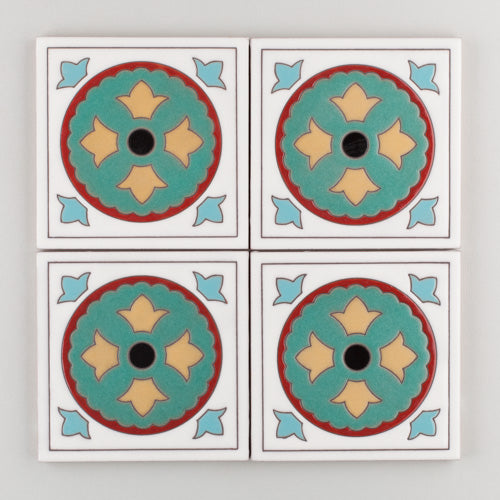 6x6 Handpainted Tile Old California #6 in Warm Motif