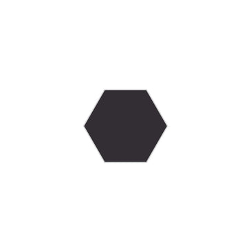 4" Hexagon Original Ceramic Tile in Graphite