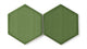 8" Hexagon Original Ceramic Tile in Kelp Gloss