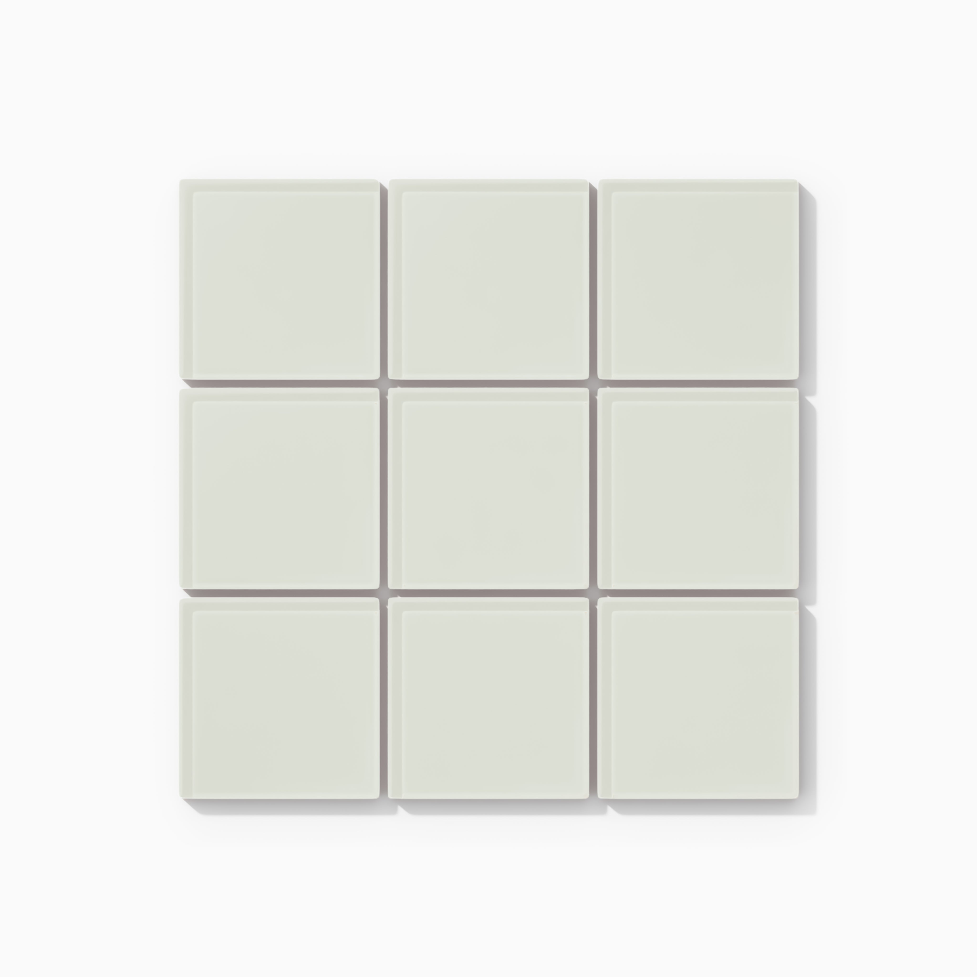 3x3 Straight Set Sheeted Glass Mosaic Tile in Flycatcher Gloss