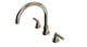 Flatiron Two Handle Deck Mount Gooseneck Bath Trim with Linear Lever Handles in Polished Nickel