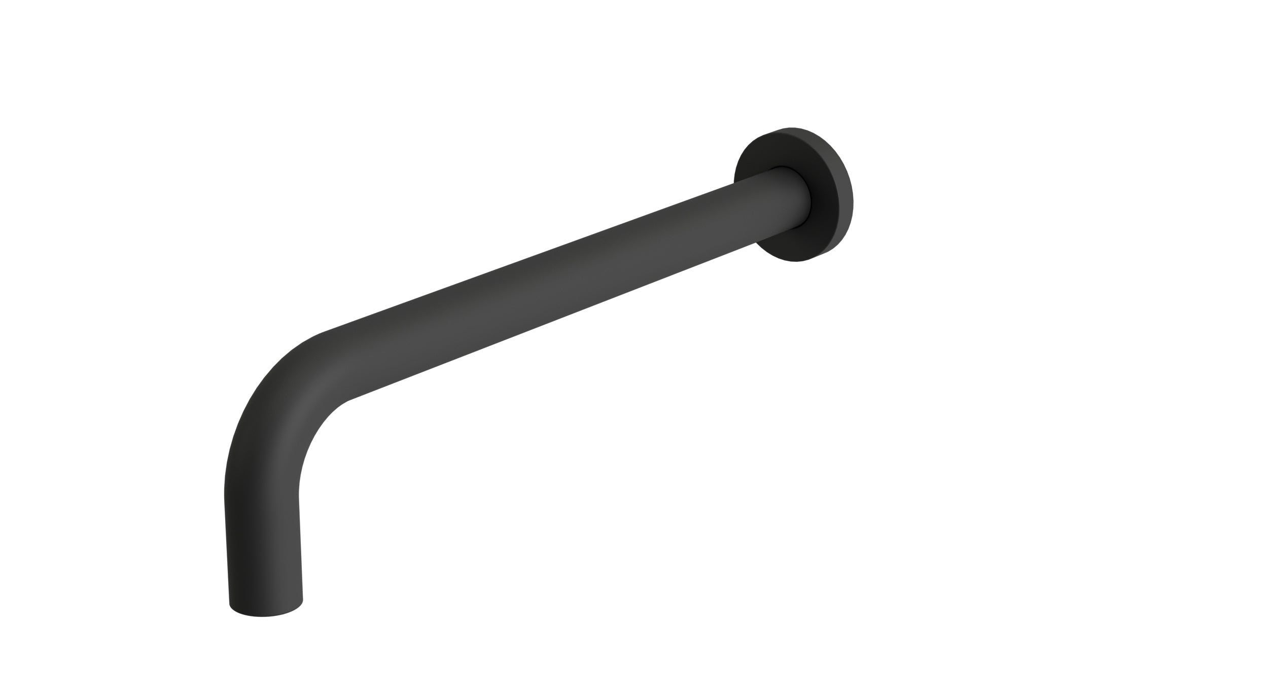 Contour Wall Mount 12" Spout in Matte Black
