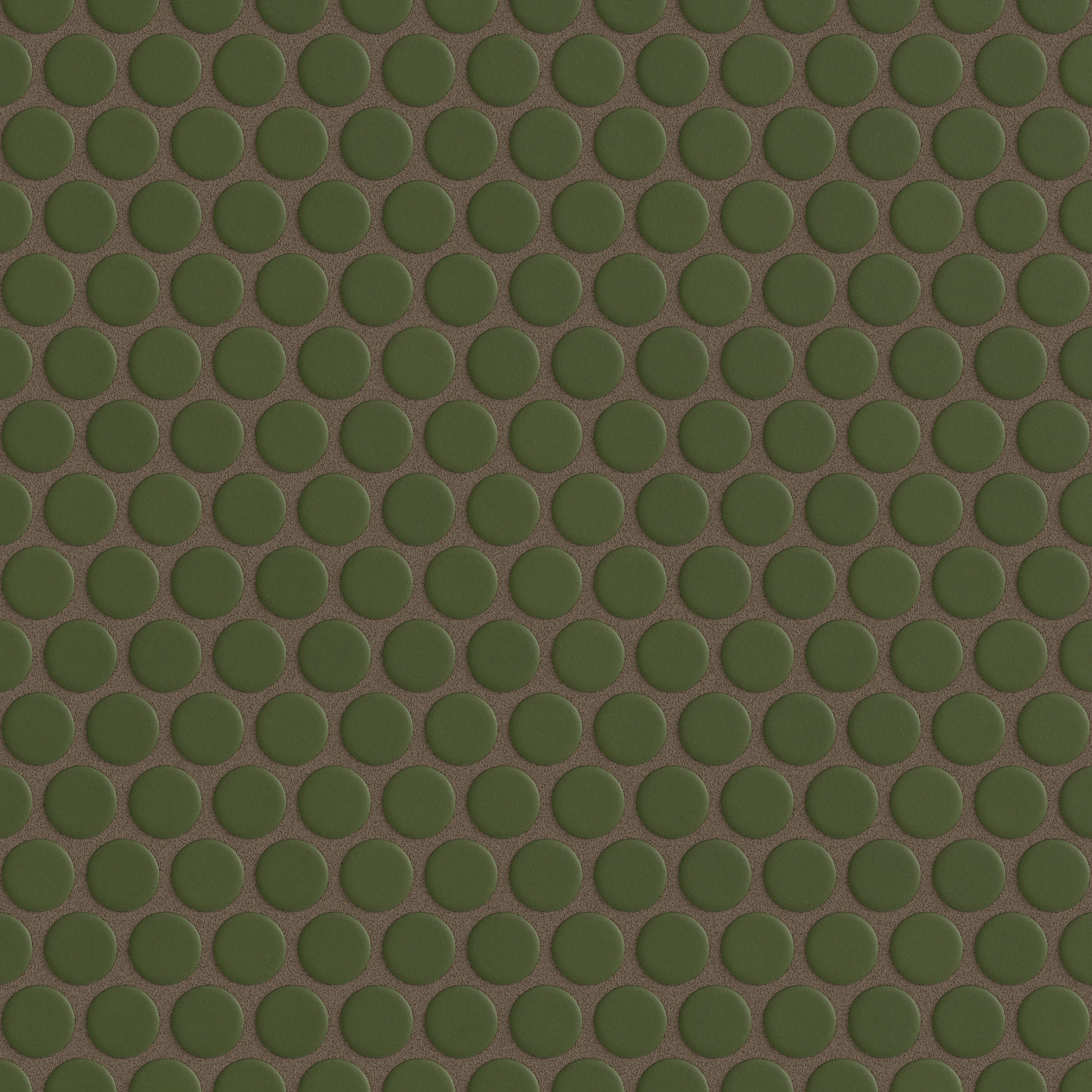 Penny Round Sheeted Original Ceramic Mosaic Tile in Lone Pine Matte