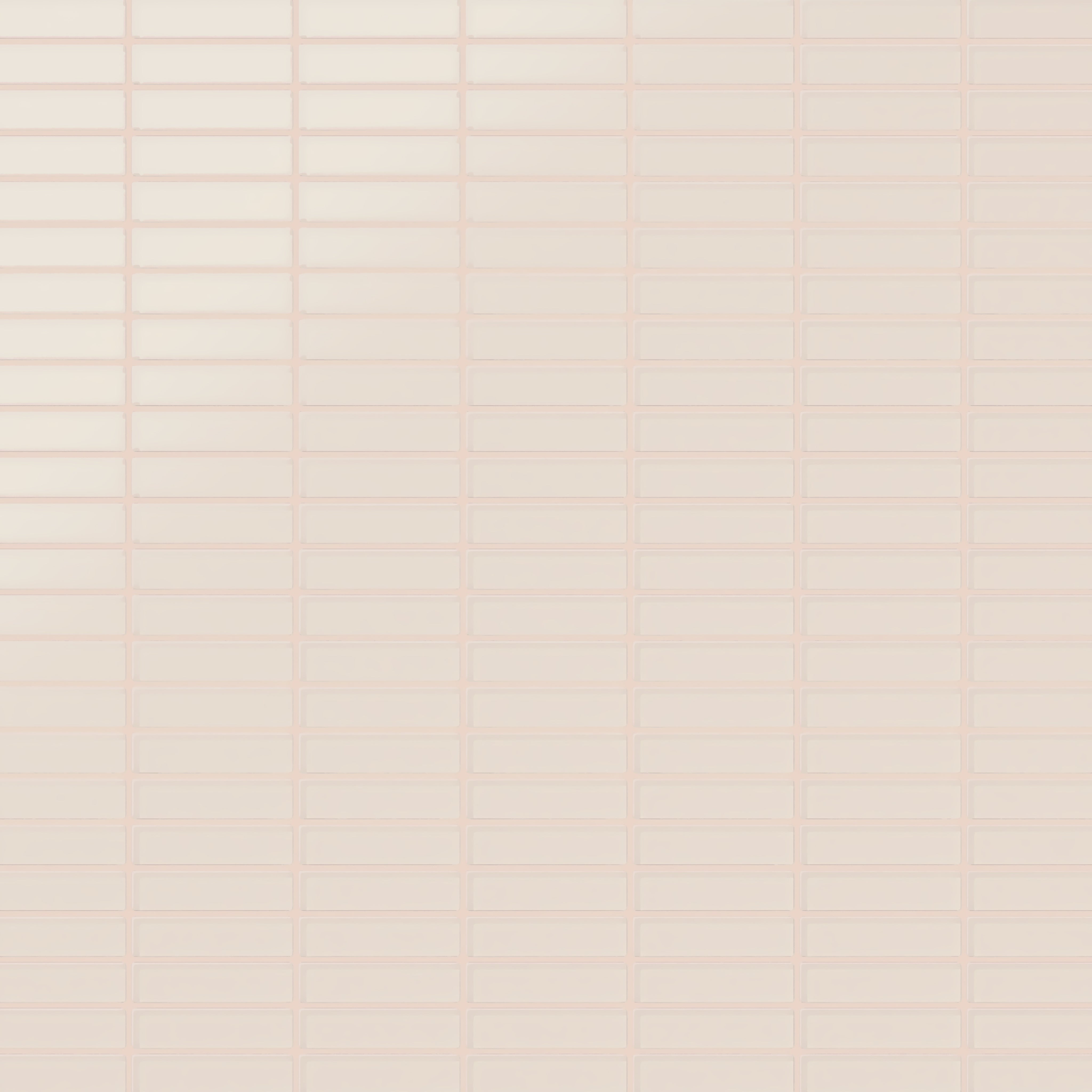1x4 Straight Set Sheeted Glass Mosaic Tile in Sandpiper Matte